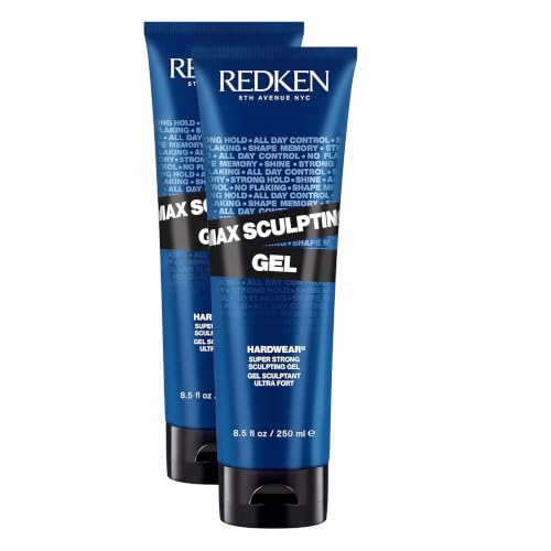 Redken Max Sculpting Gel For All Hair Types - Provides Body &amp; High Shine Finish With Long-Lasting Shape Memory,Flake-Free Control,(Pack of 2)