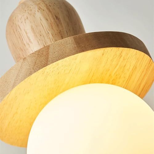 Lámpara de techo pequeña de madera para iluminar espacios reducidos con encanto 7