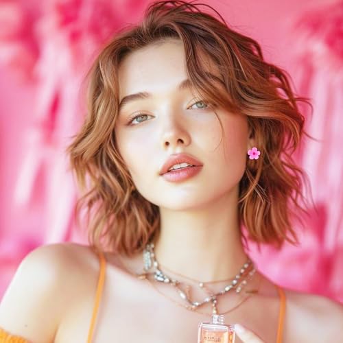 8 Pairs Plastic Earrings Flowers Studs Plastic Earrings for Sensitive Ears Flower Plastic Post Earrings for Women4