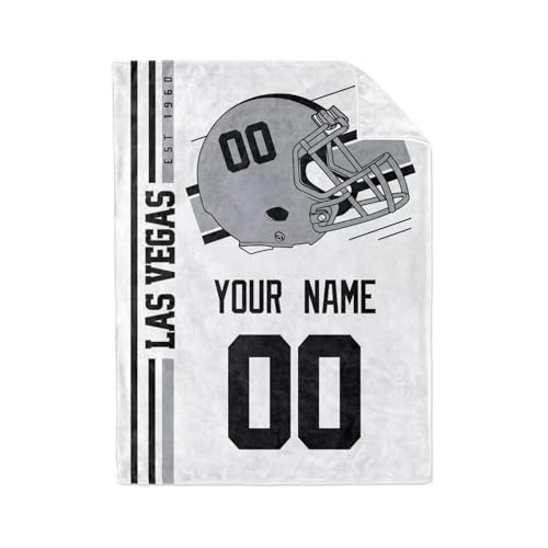 Image of Las Vegas Throw Blanket Custom Name and Number Personalized Gifts for Men and Women