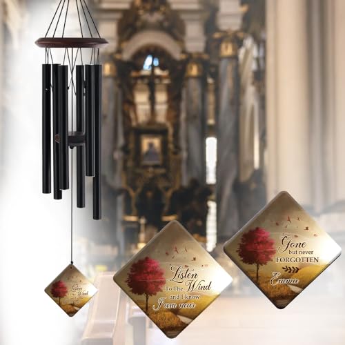 Image of ASTARIN Personalized Wind Chimes Outdoor Large Deep Tone,Large Customized Wind Chimes for Outside Tuned Relaxing Soothing Low Bass,Memorial Wind Chimes Sympathy