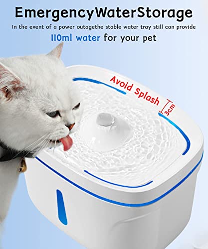 Fuente de agua para gatos 2.5L con filtro y luz LED miniatura 7
