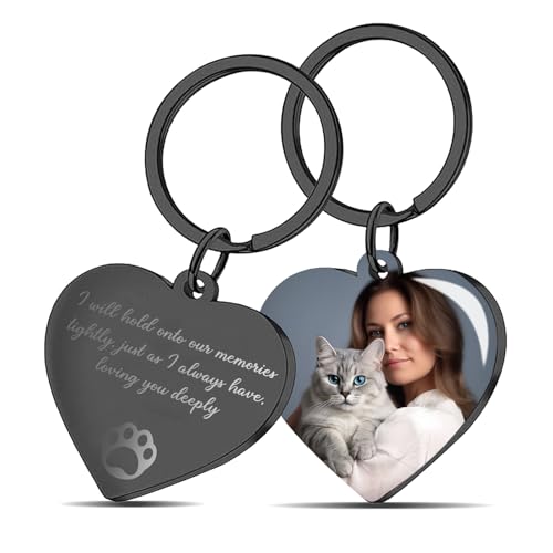 Generico Portachiavi Cuore Personalizzato con Foto e Testo, Inciso Regali