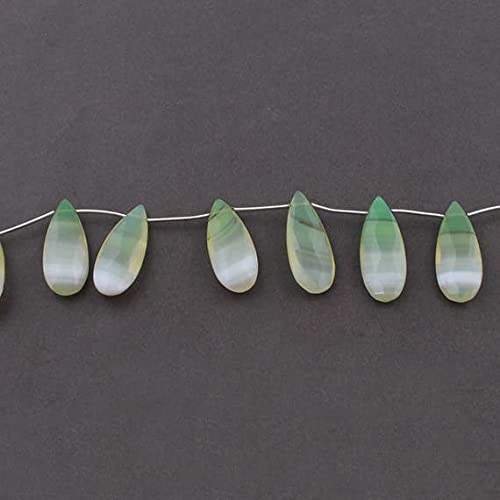 Chrysoprase calcédoine perles gouttes d'amour pour créer un bijou souvenir unique 19cm
