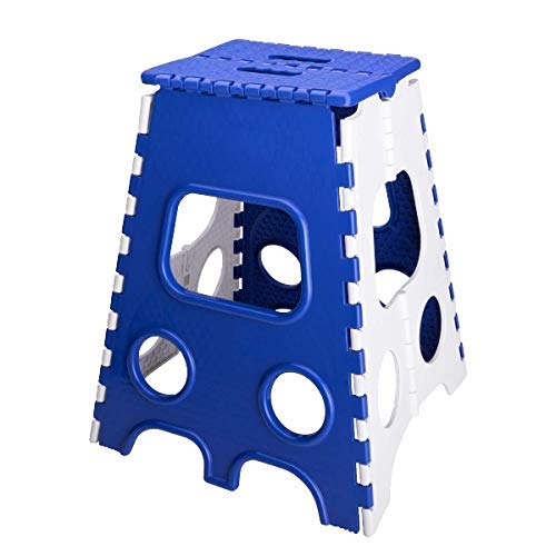 Plastic 20 Inches Super Strong Folding Step Stool for Adults and Kids, Kitchen and Garden – (Multicolor)
