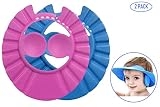 Tamaño: Gorro Sombrero de Bano Ducha para Ninos se puede usar para la circunferencia de la cabeza del bebé de 40 cm o más; Se pueden ajustar 4 botones, puede ajustar el tamaño de la tapa para que se ajuste a la cabeza de su bebé.