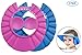 Produktbild Apanphy® 2 PCS Baby Shower Caps Hüte, Kind Einstellbare Badekappe Shampoo Kappe baby Bade Kappe Hut Duschhaube Kinder Baby Protect Caps Hüte für Babys und Kinder (Blau/Rosa)