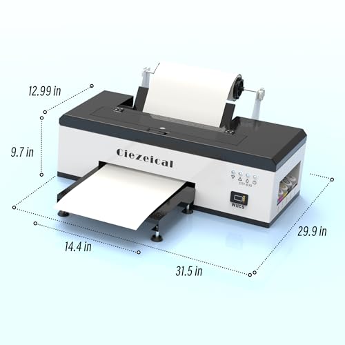 Image of US Ship A3 1390 DTF Printer is Ideal for Small Businesses, DIY Enthusiasts, Tradespeople, and Beginners. Design Clothing, Shoes, Hats, and Bags. (Oven Ink and Powder)