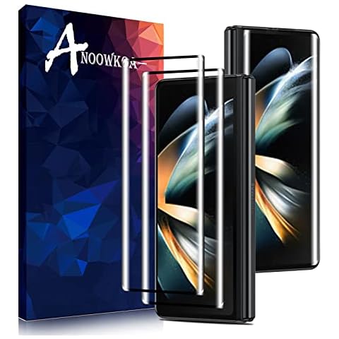 Anoowkoa [2 Pack]0.26mm Premium Samsung Galaxy Z Fold 4 Screen Protector Tempered Glass Film Guard Cover-Genuine Glass-One-Push Super Easy Installation Cover