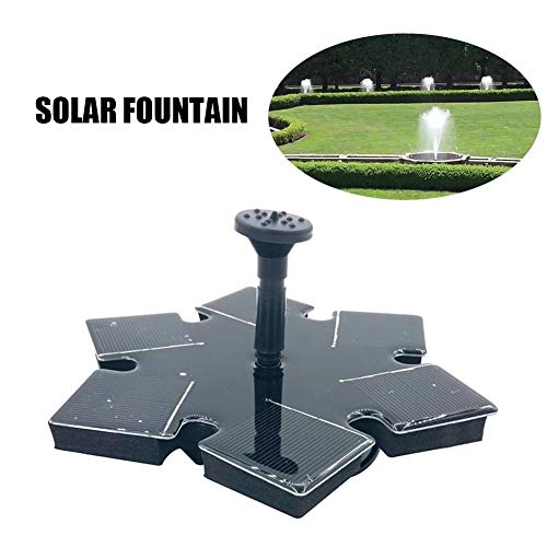 Solar Water Fountain Pump,7V 1.5-1.6W Mini Solar Water Pump Floating Fountain with 7 Selectable Sprayer Solar Fountain Pump Bird Fountain Power Water Pump Birdbath Fountain