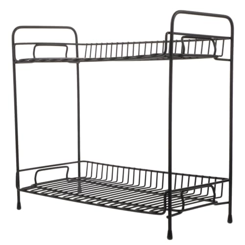 Étagère de rangement robuste pliable en fer forgé à pieds surélevés - 2