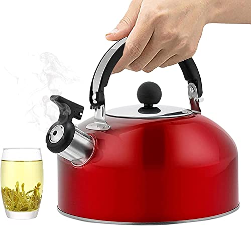 Chaleira De Inox Com Alca Ergonomica Color Fosca 1,8L Com Tampa E Bico De Apito Funcional Ideal Para