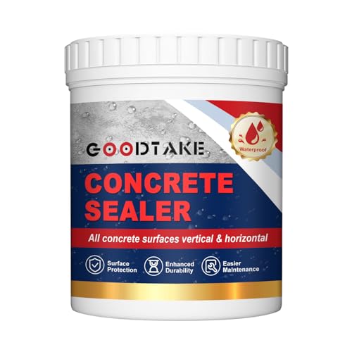 Concrete Sealer, Penetrating Concrete Sealer Outdoor, 1 Pound Concrete Sealant Waterproofer for All Concrete Surfaces, Driveways, Patios, Paver, Floor, Sidewalks - Clear Natural Finish