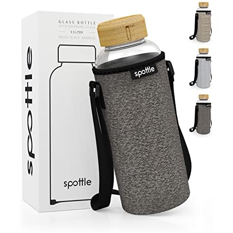 spottle Glasflasche 1,5 liter - Trinkflasche Glas 1 5 l Cover
