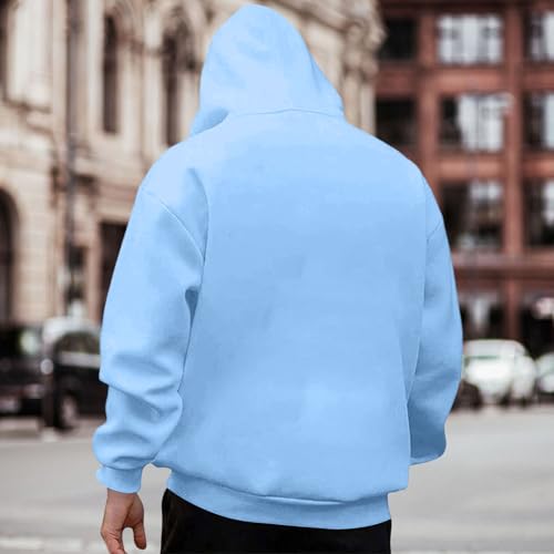 Mens Pullover Hoodie - Raven Casual Oversized Pullover Sweatshirts - Letter Print Loose Fit Sweater Fall Daily Wear3