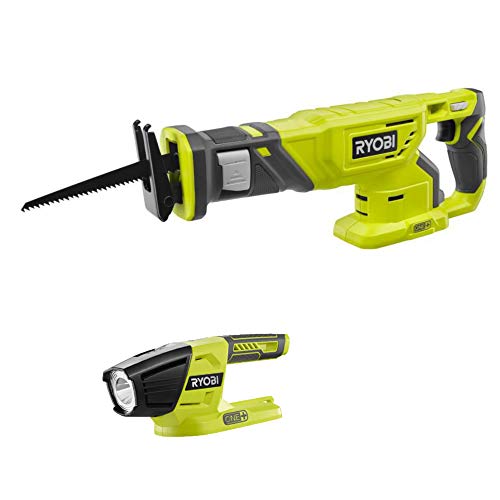 Ryobi 4-Tool Super Combo Bundle, 18-Volt ONE+ Lithium-Ion Cordless with Drill/Driver, Impact Driver, Reciprocating Saw, Work Light, (2) Batteries, 18-Volt Charger, Drill Bit Set, Buho Tool Bag