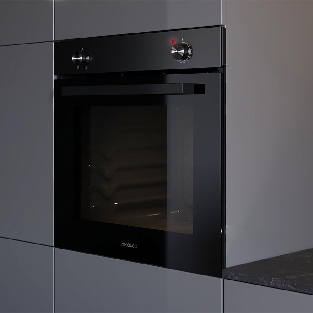 Cecotec Forno da Incasso Convenzionale 77L Bolero Hexa C126000 Dark Inox A. 2800W, 4 Funzioni, Modalità Convezione, Steam Base X2, Basso Consumo, Facile Pulizia, 5 Posizioni