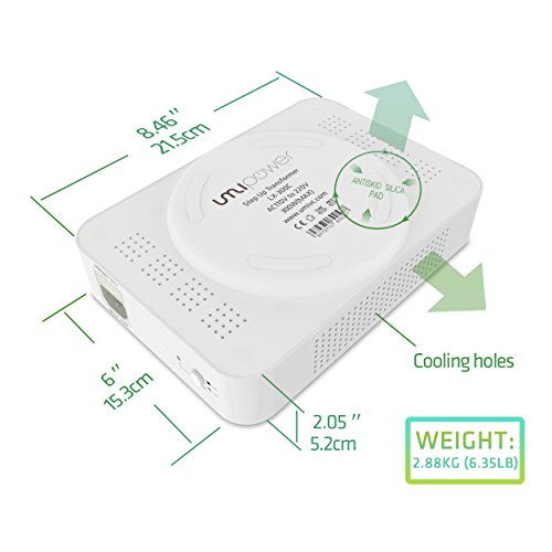 UMI 110V to 220V Step Up Voltage Converter LX-300C Toroidal Transformer Without Wireless Charging for 220V appliances to be Used in US