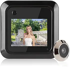 Visualizador de Porta Digital, Tela TFT LCD de 2,4 Polegadas Câmera de 0,3 MP de 95 Graus Grande Angular Visualizador de Olho Mágico Suporte para Tirar Fotos