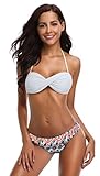 Top de bikini bandeau en color liso,bandolera ajustable para un bonito detalle. Este bikini cubre la mayor parte del pecho,diseño femenino y esencial.Los colores brillantes recuerdan al verano, llenos de vitalidad
