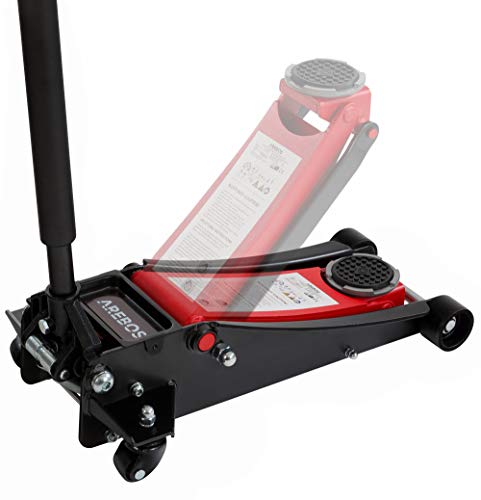 Arebos Hydraulische garagekrik 3 T | plat - 75-505 mm | dubbele zuiger | 3 lagen - Afbeelding 3