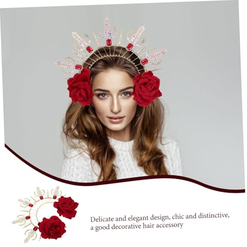 Accessoire de Cheveux Fleurs Gothiques pour Célébrations et Cosplay Rétro