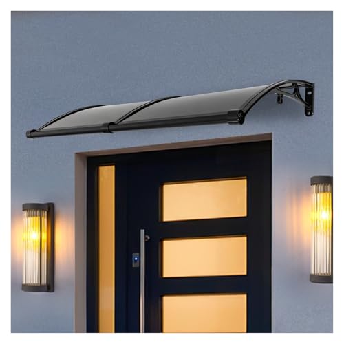 Toldo en arco para puerta de entrada de aluminio estable e impermeable 4