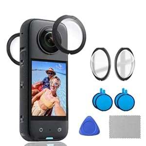 ZODUCT Insta 360 One X3 2Pcs Dual Lens Protector Guard Sticky Tempered for Insta360 Action Camera Lens Cover Dust Proof, Anti-Strach Protective Insta360 Accessories (One X3 Lens)