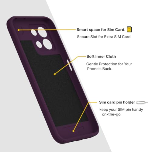 Image of Outlouders Back Cover for Redmi 17 5G | Soft Matte Silicone | Slim Fit | Magnetic-Safe Logo Design (Magnetic-Safe Not Compatible) | Shockproof | Camera Protection Bumper Case (Purple)