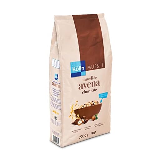 Kölln - Muesli de Avena con Chocolate y Avellanas, Cereales Integrales con Chocolate, Copos Finos, Alto Contenido de Fibra - 2 kg