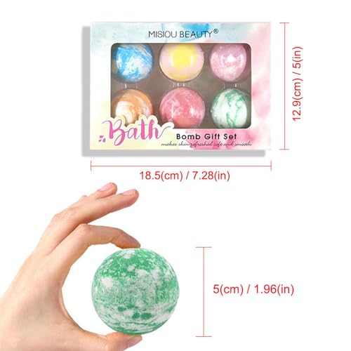 Bath Bombs Gift Set for Women Box of 6 Fashion Bath Fizzers,Spa Bath Bomb Kit with Different Organic Essential Oils,Beauty Gifts Set for Her,Christmas Birthday Mothers Day - Image 3