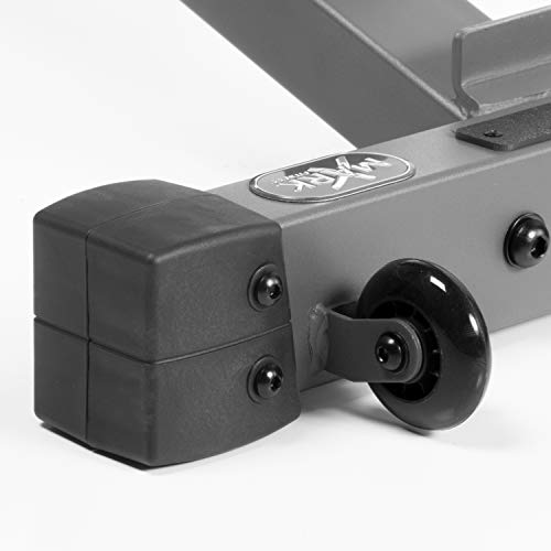 XMark Commercial Flat Incline Decline Weight Bench, 1500 lb Capacity, 7 Back Pad Adjustments From Decline To Military Press, Ergonomic 3 Position Adjustable Seat, and Built In Transport Wheels