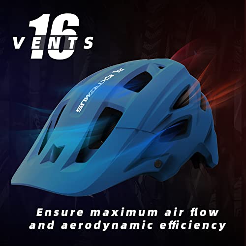 Extremus Aerolander Mountain Bike Helmet, Certified Bike Helmets For Adults Men Women, One-Piece Construction Road Cycling Helmet, Mtb Lightweight Bicycle Helmet With Visor & Safety Rear Light #TOP2