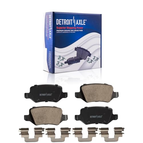 Image of Detroit Axle - Brake Kit for 06-09 Mercedes-Benz B200 Drilled and Slotted | Disc Brakes Rotors 2007 2008 Ceramic Brake Pads with Hardware Replacement 11.34 inch inch Front and 10.16 inch inch Rear