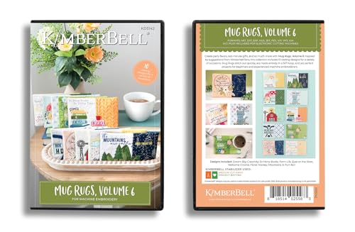 Image of Kimberbell Mug Rugs Vol. 6 - Machine Embroidery CD, Embroidery Supplies, Quilting Embellishments