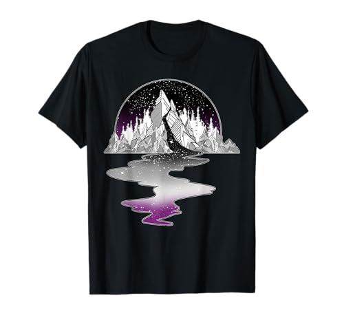 Asexual River Mountain LGBT Gay Festival Pride mit Ace Flagge T-Shirt