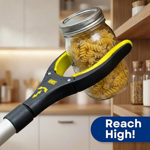 RMS 2-Pack 21 Inch Grabber Reacher with Rotating Jaw - Mobility Aid Reaching Assist Tool - Image 4