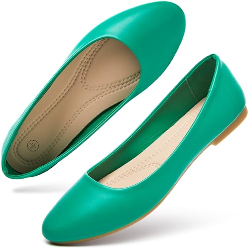 Image of Hash Bubbie Women's Flats Shoes Ballet Flats Dress Shoes Comfortable PU Leather Slip on Shoes for Women