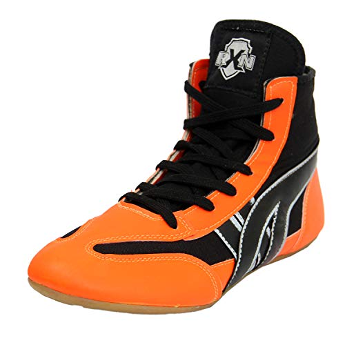 Image of RXN Men's Faux Leather Wrestling Shoes with Rubber Sole for Training