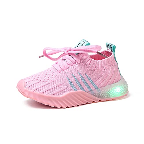 IWIHMIV Non Slip Baby Shoes Kid Running Shoes Girls Boys Light Up Sports Shoes Casual Breathable Athletic Running Shoes3