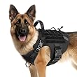ioutrssli No Pull Hundegeschirr Mittelgroße Hunde, hundegeschirr Grosse hunde Atmungsaktiv Militär Sicherheitsgeschirr mit 1 Verstellbares Gepolstert hundegeschirr grosse hunde und 2 No-Pull D-Ring(L)