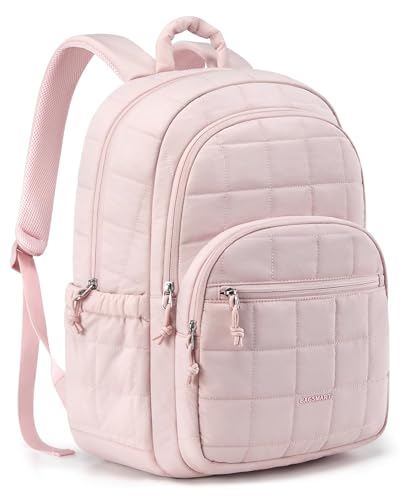 BAGSMART Quilted Laptop Backpack for Women, 15.6