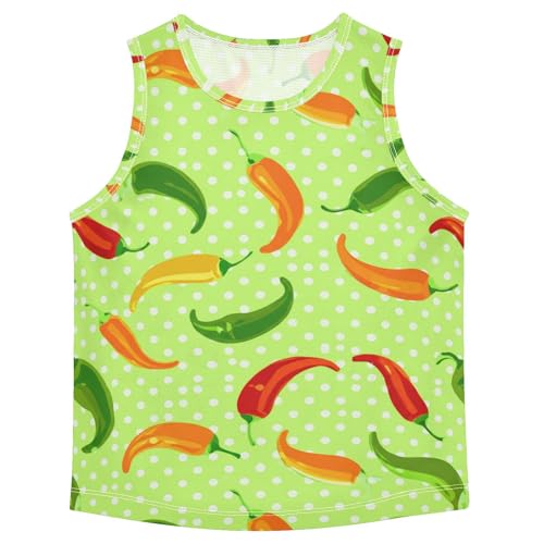 J JOYSAY Colorful Pepper Polka Dot Boys Tank Top Sleeveless Muscle Shirts Quick Dry Kids T-Shirts 3-15T