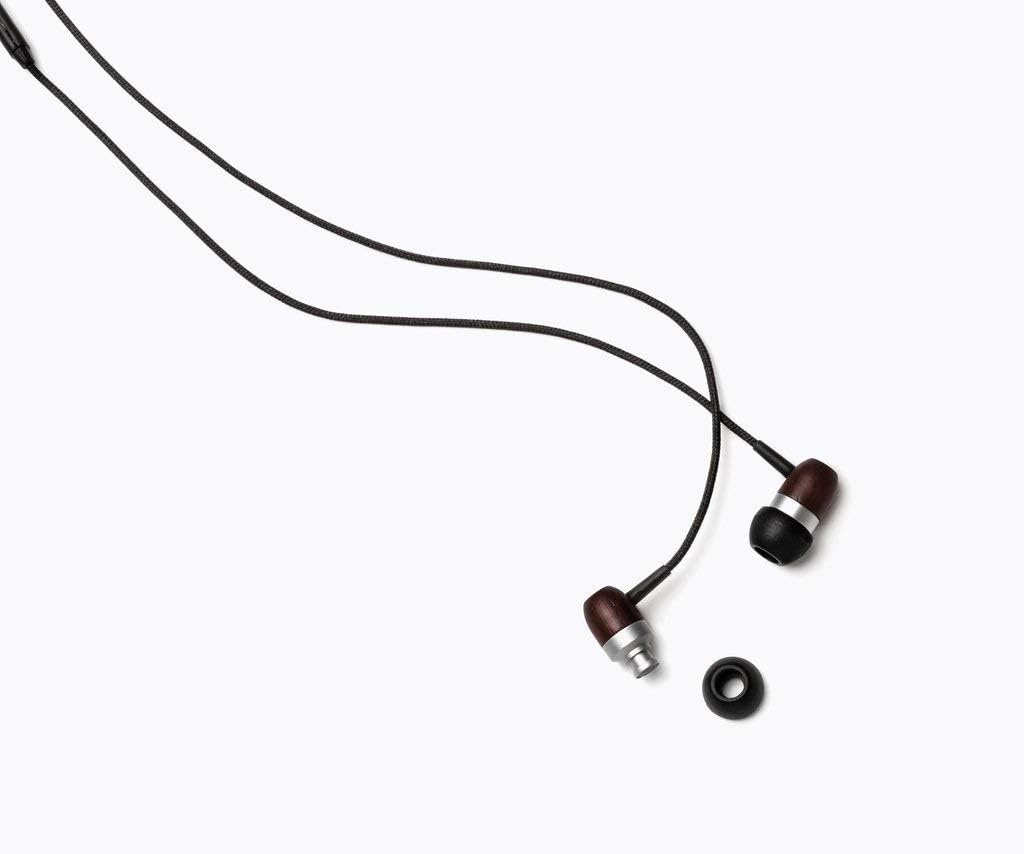 Symphonized Premium Wooden Earphones Wired (3.5mm Jack) Deep Bass Sound, 3D Sound, Microphone Volume Control, 90% Noise Cancelling for Type C Devices. Earphones for Android