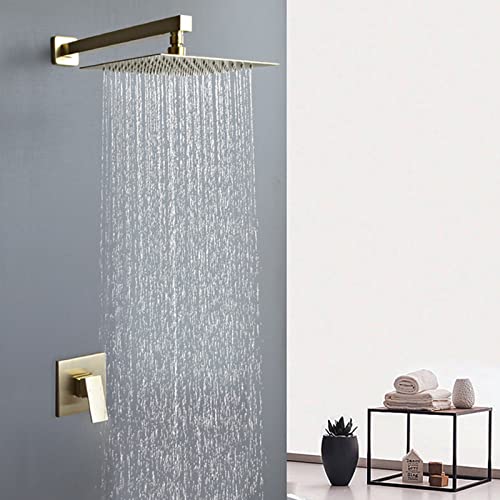 Ensemble de robinets de douche encastrés or brossé pour spa maison - 5