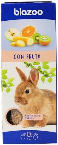 Biazoo - Barritas de Fruta y Cereales para Conejo - Pack 10 Cajas
