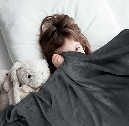 Utopia Bedding Fleece Blanket Throw Size Grey 300Gsm Luxury Blanket For Couch Sofa Bed Anti-Static Fuzzy Soft Blanket Microfiber (60X50 Inches) #TOP7