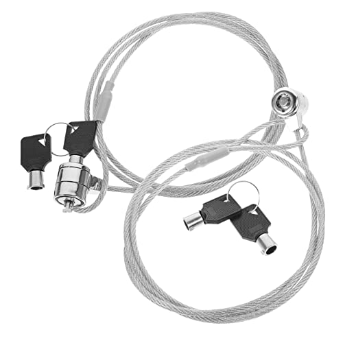 Artibetter 2ensembles Câble De Verrouillage Anti-vol pour Ordinateur Portable Serrure à Clé Compatible avec Les Ordinateurs Portables Et Stations Accueil Robuste Et Sécurité Renforcée