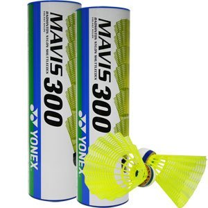 YONEX 12x Mavis 300 Yellow Cork Base Badminton Shuttles (2x Pk6) Yellow - Medium