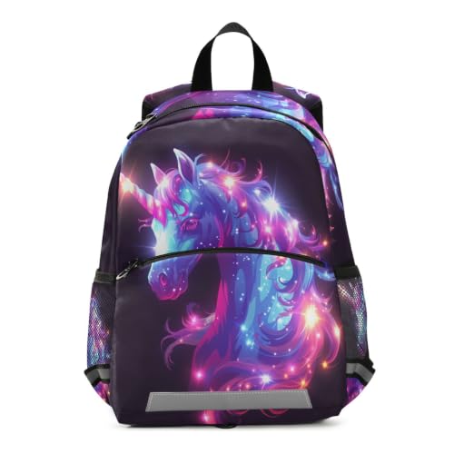 Sac scolaire licorne pourpre cartable enfant maternelle 3-8 ans